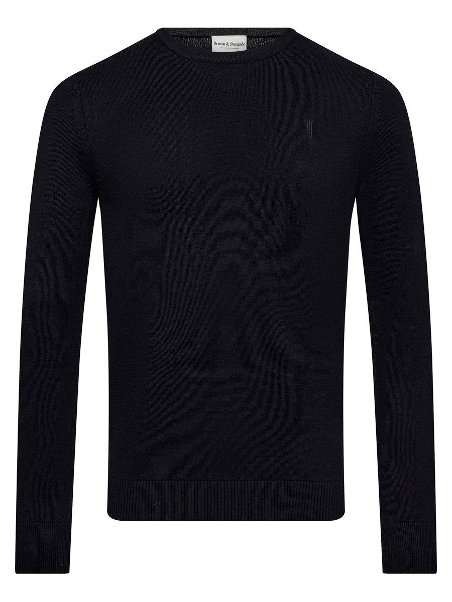 Bruun & Stengade Strik & Sweat 2502-04001-navy_S - Bygholm Menswear